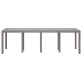 Garden Table Light grey 250 x 100 x 73 cm Poly Rattan