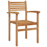 Garden Stacking Chairs 4 pcs Brown 55.5 x 55.5 x 90 cm