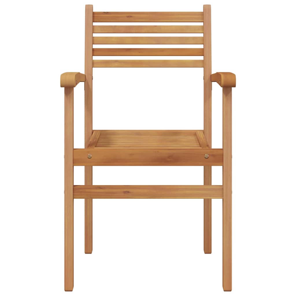 Garden Stacking Chairs 4 pcs Brown 55.5 x 55.5 x 90 cm