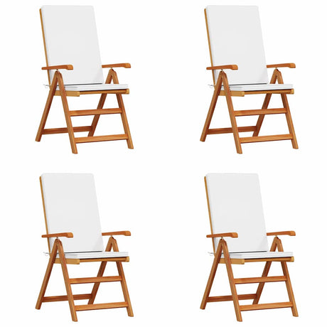 Garden Chair 4 pcs Brown 57 x 71.5 x 104cm Solid Teak wood