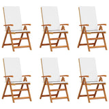 Garden Chair 6 pcs Brown 57 x 71.5 x 104cm Solid Teak wood