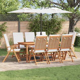 Garden Chair 8 pcs Brown 57 x 71.5 x 104cm Solid Teak wood