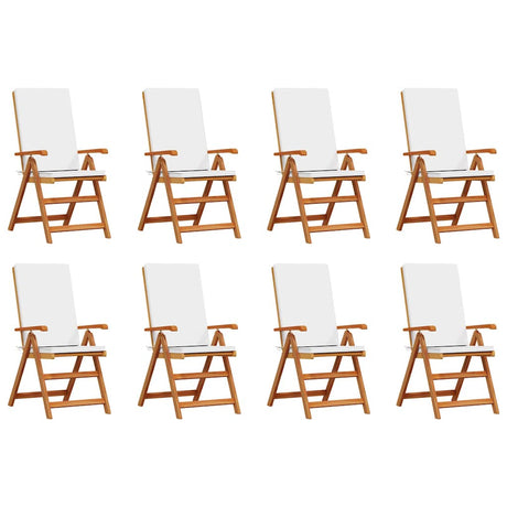 Garden Chair 8 pcs Brown 57 x 71.5 x 104cm Solid Teak wood
