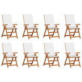 Garden Chair 8 pcs Brown 57 x 71.5 x 104cm Solid Teak wood
