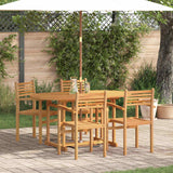 Garden Dining Set 5 pcs Brown Solid teak wood