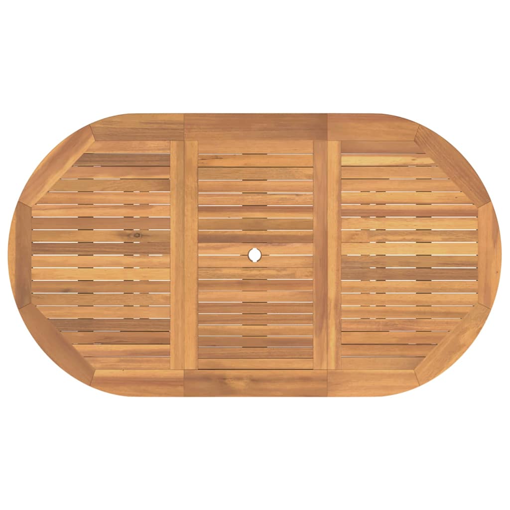 Garden Dining Set 5 pcs Brown Solid teak wood