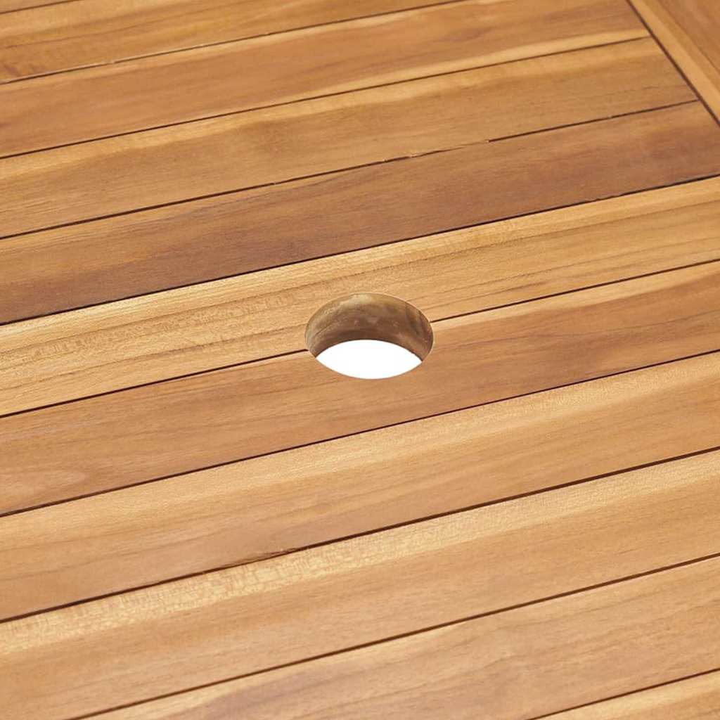 Garden Dining Set 7 pcs Brown Solid teak wood