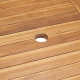 Garden Dining Set 7 pcs Brown Solid teak wood
