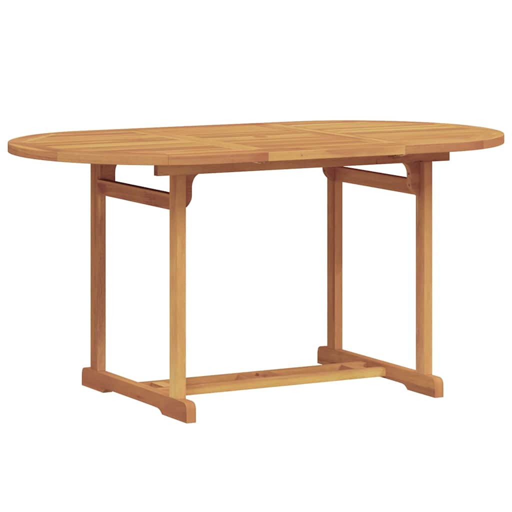 Garden Dining Set 7 pcs Brown Solid teak wood