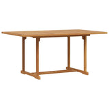 Garden Dining Set 5 pcs Brown Solid teak wood