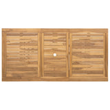 Garden Dining Set 9 pcs Brown Solid Teak Wood