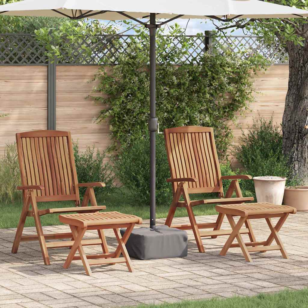 Garden Dining Set 4 pcs Brown Solid Teak Wood