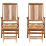 Garden Dining Set 4 pcs Brown Solid Teak Wood