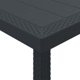 Garden Table Anthracite 250 x 100 x 73 cm Poly Rattan