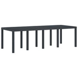 Garden Table Anthracite 250 x 100 x 73 cm Poly Rattan