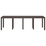 Garden Table Brown 250 x 100 x 73 cm Poly Rattan