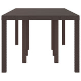 Garden Table Brown 250 x 100 x 73 cm Poly Rattan