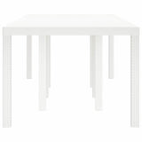 Garden Table White 250 x 100 x 73 cm Poly Rattan