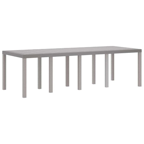 Garden Table Light grey 250 x 100 x 73 cm Poly Rattan