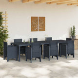 Garden Table Anthracite 300 x 100 x 73 cm Poly Rattan