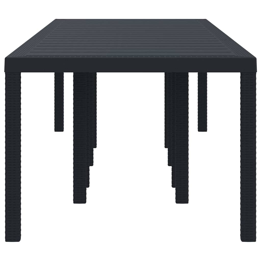 Garden Table Anthracite 300 x 100 x 73 cm Poly Rattan