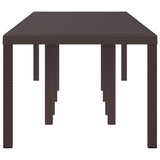 Garden Table Brown 300 x 100 x 73 cm Poly Rattan