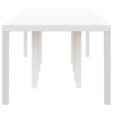 Garden Table White 300 x 100 x 73 cm Poly Rattan