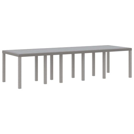 Garden Table Light grey 300 x 100 x 73 cm Poly Rattan