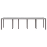 Garden Table Light grey 300 x 100 x 73 cm Poly Rattan