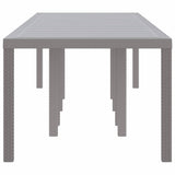 Garden Table Light grey 300 x 100 x 73 cm Poly Rattan
