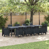 Garden Table Anthracite 350 x 100 x 73 cm Poly Rattan