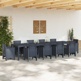 Garden Table Anthracite 350 x 100 x 73 cm Poly Rattan