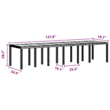 Garden Table Anthracite 350 x 100 x 73 cm Poly Rattan