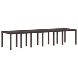 Garden Table Brown 350 x 100 x 73 cm Poly Rattan