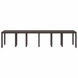 Garden Table Brown 350 x 100 x 73 cm Poly Rattan