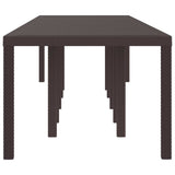 Garden Table Brown 350 x 100 x 73 cm Poly Rattan