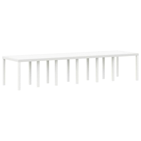 Garden Table White 350 x 100 x 73 cm Poly Rattan