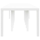 Garden Table White 350 x 100 x 73 cm Poly Rattan
