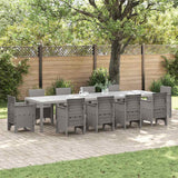 Garden Table Light Grey 350 x 100 x 73 cm Poly Rattan