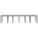 Garden Table Light Grey 350 x 100 x 73 cm Poly Rattan