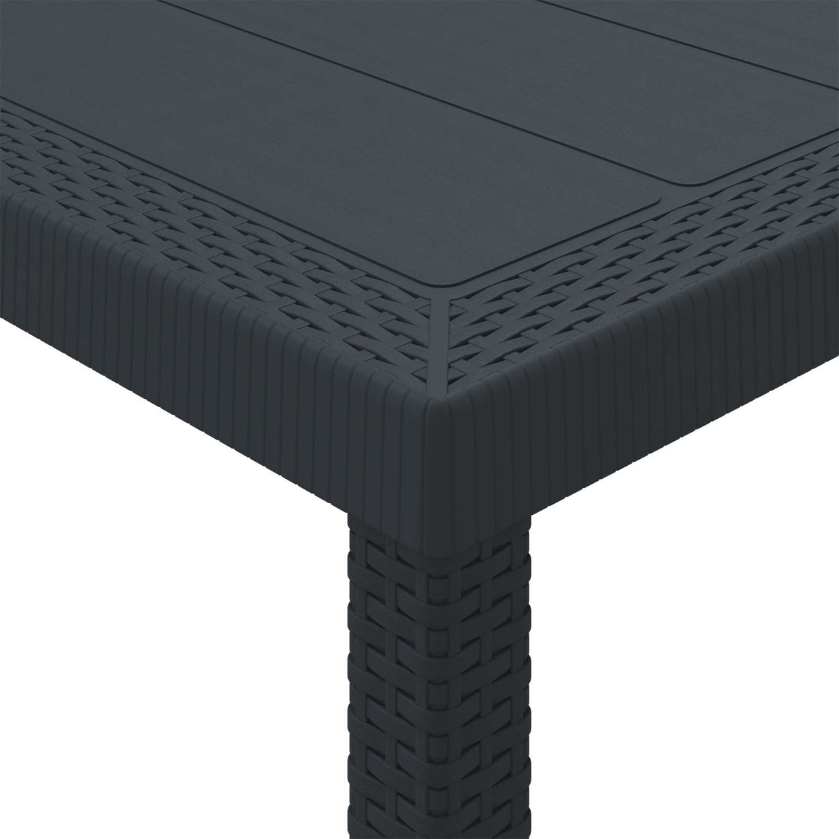 Garden Table Anthracite 400 x 100 x 73 cm Poly Rattan