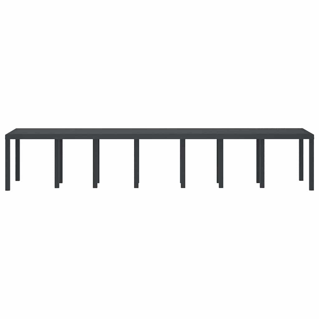 Garden Table Anthracite 400 x 100 x 73 cm Poly Rattan