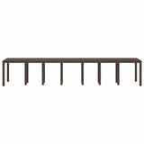 Garden Table Brown 400 x 100 x 73 cm Poly Rattan