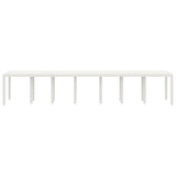 Garden Table White 400 x 100 x 73 cm Poly Rattan