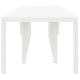 Garden Table White 400 x 100 x 73 cm Poly Rattan
