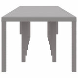 Garden Table Light grey 400 x 100 x 73 cm Poly Rattan
