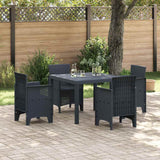 Garden Dining Set 5 pcs Anthracite Polt rattan