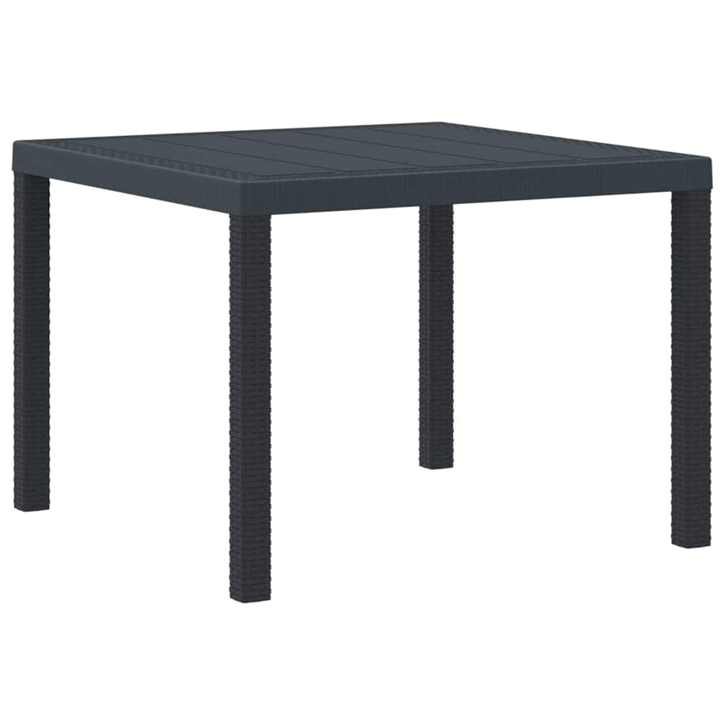 Garden Dining Set 5 pcs Anthracite Polt rattan