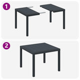 Garden Dining Set 5 pcs Anthracite Polt rattan