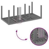 Garden Dining Set 9 pcs Light Grey Polt rattan